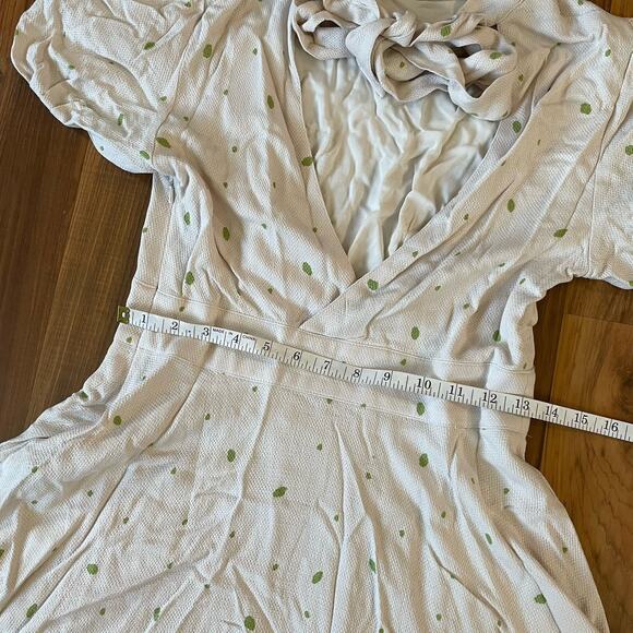 NWT Free People Women’s Abbie Printed Mini Dress Size 4 - Ivory - Picture 2 of 8
